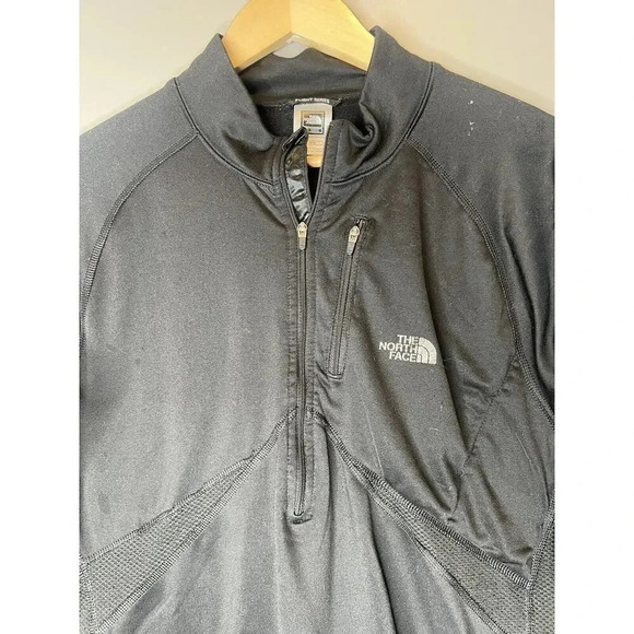 North Face Shirt Mens Black Flight Series 1/4 Zip Fleece Pullover Sz Medium M - Picture 2 of 9